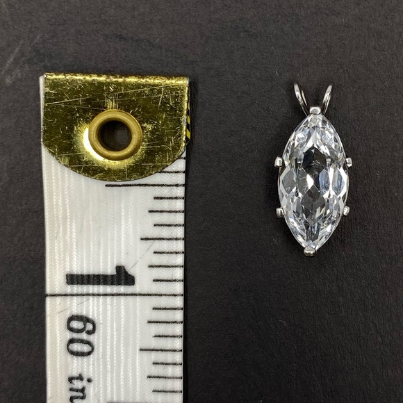 Marquise CZ Pendant in 925 Silver - Picture 6 of 7